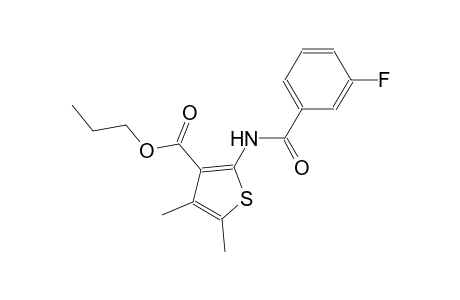 propyl 2-[(3-fluorobenzoyl)amino]-4,5-dimethyl-3-thiophenecarboxylate