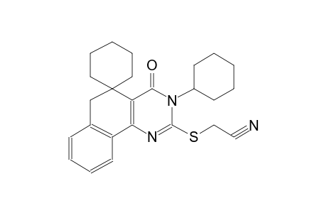 2-((3-cyclohexyl-4-oxo-4,6-dihydro-3H-spiro[benzo[h]quinazoline-5,1'-cyclohexan]-2-yl)thio)acetonitrile