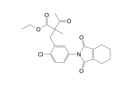 Benzenepropanoic acid, alpha-acetyl-2-chloro-5-(1,3,4,5,6,7-hexahydro-1,3-dioxo-2H-isoindol-2-yl)-alpha-methyl-, ethyl ester