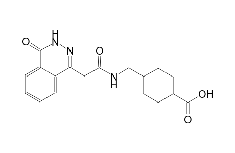cyclohexanecarboxylic acid, 4-[[[(3,4-dihydro-4-oxo-1-phthalazinyl)acetyl]amino]methyl]-