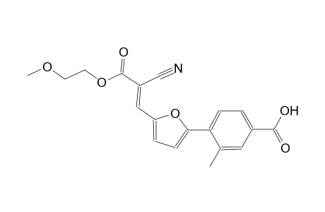 4-{5-[(1E)-2-cyano-3-(2-methoxyethoxy)-3-oxo-1-propenyl]-2-furyl}-3-methylbenzoic acid