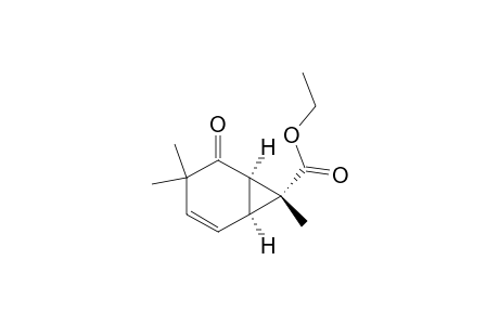 Bicyclo[4.1.0]hept-2-ene-7-carboxylic acid, 4,4,7-trimethyl-5-oxo-,ethyl ester, (1.alpha.,6.alpha.,7.alpha.)-