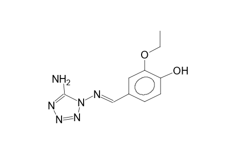 1E-(3-ethoxy-4-hydroxybenzylideneamino)-5-amino-1H-tetrazole