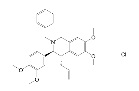 (+)-(3S,4S)-N-Benzyl-3-(3,4-dimethoxyphenyl)-6,7-dimethoxy-4-(2-propenyl)-1,2,3,4-tetrahydroisoquinoline, Hydrochloride salt