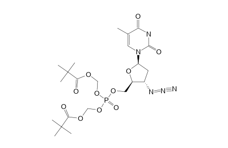 3'-Azido-3'-deoxythymidin-5'-yl-bis-[(pivaloyloxy)-methyl]-phosphate;entry-#5