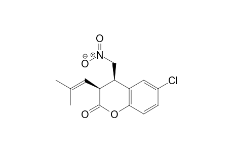 (3S,4R)-6-Chloro-3-(2-methylprop-1-en-1-yl)-4-(nitromethyl)chroman-2-one