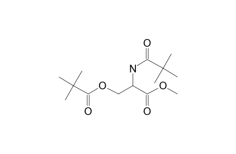 L-Serine, N,o-bis(pivaloyl)-, methyl ester