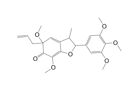6(2H)-Benzofuranone, 3,5-dihydro-5,7-dimethoxy-3-methyl-5-(2-propenyl)-2-(3,4,5-trimethoxyphenyl)-, [2S-(2.alpha.,3.beta.,5.beta.)]-