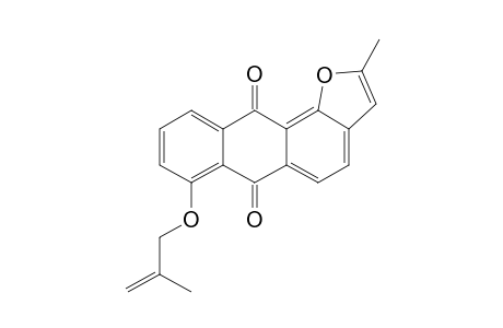 2-Methyl-7-(2'-methylprop-2'-enyloxy)-6,11-dihydroanthra[1,2-b]furan-6,11-dione