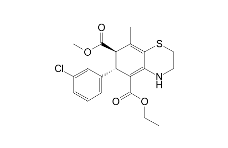 (6S,7R)-6-(3-chlorophenyl)-8-methyl-3,4,6,7-tetrahydro-2H-1,4-benzothiazine-5,7-dicarboxylic acid O5-ethyl ester O7-methyl ester
