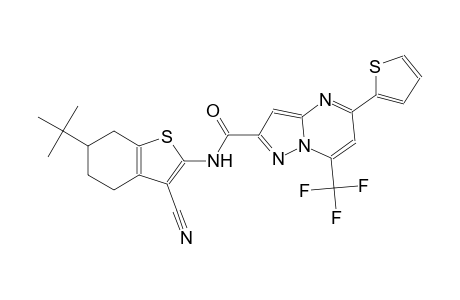 N-(6-tert-butyl-3-cyano-4,5,6,7-tetrahydro-1-benzothien-2-yl)-5-(2-thienyl)-7-(trifluoromethyl)pyrazolo[1,5-a]pyrimidine-2-carboxamide