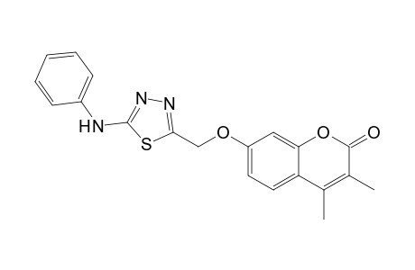 7-(5-Phenylamino-1,3,4-thiadiazol-2-yl)methoxy-3,4- dimethyl-2H-1-benzopyran-2-one
