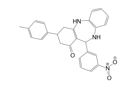 3-(4-methylphenyl)-11-(3-nitrophenyl)-2,3,4,5,10,11-hexahydro-1H-dibenzo[b,e][1,4]diazepin-1-one
