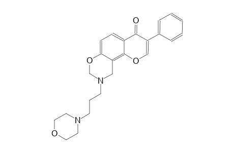 4H,8H-pyrano[2,3-f][1,3]benzoxazin-4-one, 9,10-dihydro-9-[3-(4-morpholinyl)propyl]-3-phenyl-