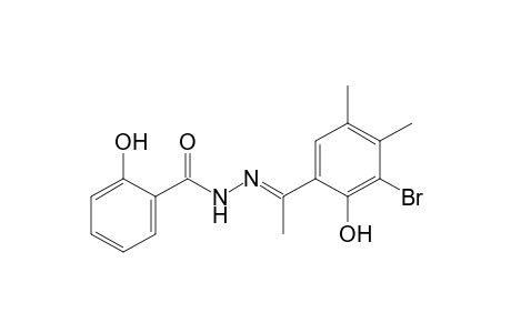 salicylic acid, (3-bromo-alpha,4,5-trimethylsalicylidene)hydrazide