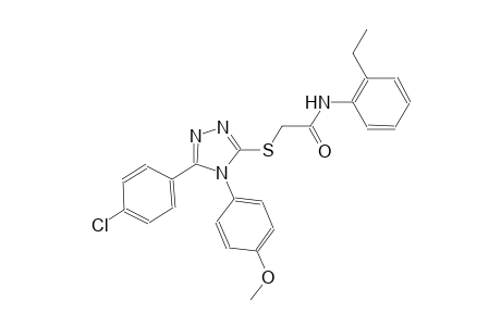 2-{[5-(4-chlorophenyl)-4-(4-methoxyphenyl)-4H-1,2,4-triazol-3-yl]sulfanyl}-N-(2-ethylphenyl)acetamide