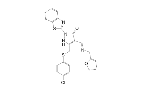 3H-pyrazol-3-one, 2-(2-benzothiazolyl)-5-[[(4-chlorophenyl)thio]methyl]-4-[(E)-[[(E)-2-furanylmethyl]imino]methyl]-1,2-