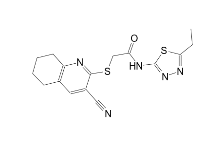 acetamide, 2-[(3-cyano-5,6,7,8-tetrahydro-2-quinolinyl)thio]-N-(5-ethyl-1,3,4-thiadiazol-2-yl)-