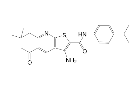 thieno[2,3-b]quinoline-2-carboxamide, 3-amino-5,6,7,8-tetrahydro-7,7-dimethyl-N-[4-(1-methylethyl)phenyl]-5-oxo-