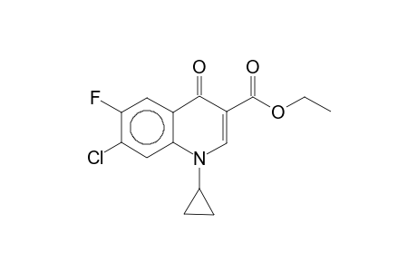 7-Chloro-1-cyclopropyl-6-fluoro-4-oxo-1,4-dihydroquinoline-3-carboxylic acid, ethyl ester