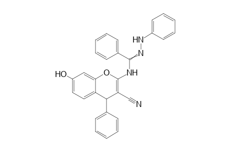 N-(3-Cyano-7-hydroxy-4-phenyl-4H-chromen-2-yl)-N'-phenylbenzohydrazonamide