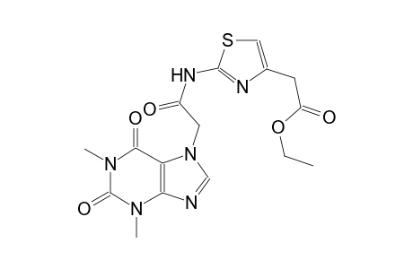 ethyl (2-{[(1,3-dimethyl-2,6-dioxo-1,2,3,6-tetrahydro-7H-purin-7-yl)acetyl]amino}-1,3-thiazol-4-yl)acetate