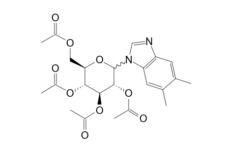 5,6-dimethyl-1-(D-glucopyranosyl)benzimidazole, tetraacetate