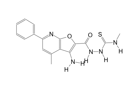 2-[(3-amino-4-methyl-6-phenylfuro[2,3-b]pyridin-2-yl)carbonyl]-N-methylhydrazinecarbothioamide