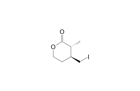 trans-4-Iodomethyl-3-methyltetrahydro-2H-pyran-2-one