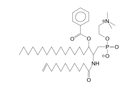 3-BENZOYL-2-(10-UNDECENOYL)-1-(BETA-N,N,N-TRIMETHYLAMMONIOETHYLPHOSPHONO)-1-DEOXY-RAC-SFINGANIN