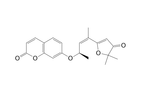 7-{[(2R,3Z)-4-(5,5-dimethyl-4-oxo-4,5-dihydrofuran-2-yl)pent-3-en-2-yl]oxy}-2H-chromen-2-one