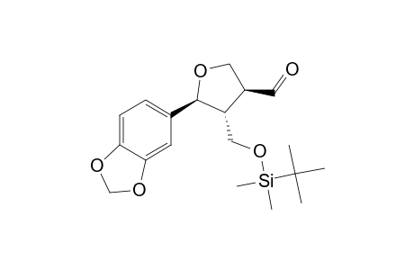 (3S,4R,5S)-5-(1,3-benzodioxol-5-yl)-4-[[tert-butyl(dimethyl)silyl]oxymethyl]-3-oxolanecarboxaldehyde