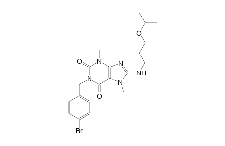 1-(4-bromobenzyl)-8-[(3-isopropoxypropyl)amino]-3,7-dimethyl-3,7-dihydro-1H-purine-2,6-dione