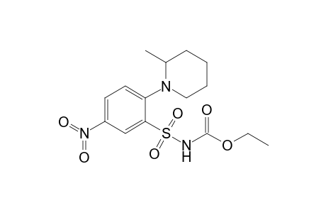Ethyl N-[5'-nitro-2'-(2"-methyl-1"-piperidinyl)-phenylsulfonyl]-carbamate