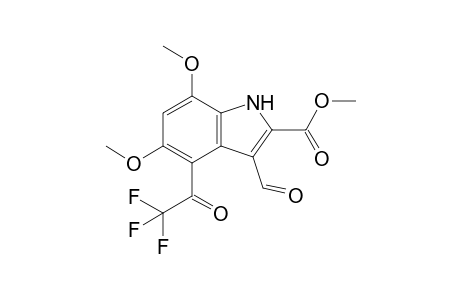 Methyl 4-trifluoroacetyl-3-formyl-5,7-dimethoxyindole-2-carboxylate