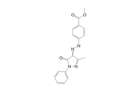 4-[N'-(5-keto-3-methyl-1-phenyl-pyrazol-4-ylidene)hydrazino]benzoic acid methyl ester