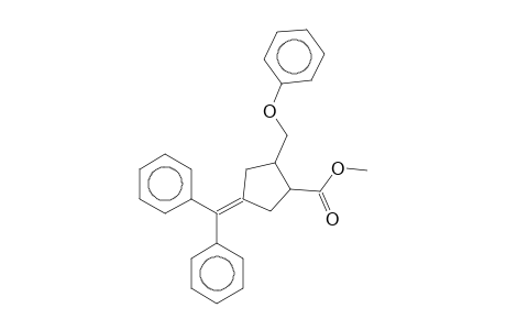 Cyclopentancarboxylic acid, 4-(diphenylmethylene)-2-(phenoxymethyl)-, methyl ester, trans-