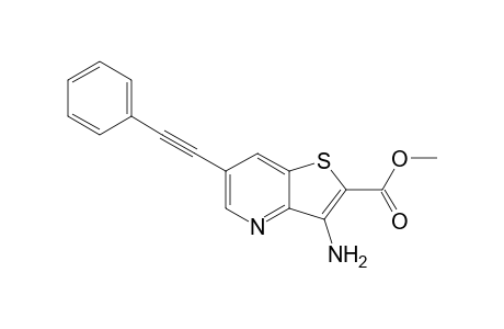 Methyl 3-amino-6-(2-phenylethynyl)thieno[3,2-b]pyridine-2-carboxylate