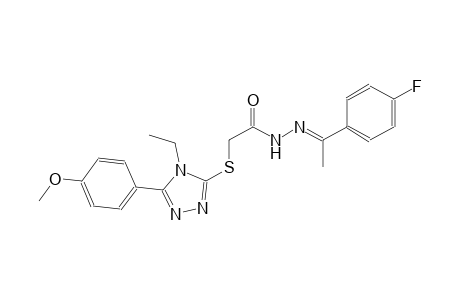 acetic acid, [[4-ethyl-5-(4-methoxyphenyl)-4H-1,2,4-triazol-3-yl]thio]-, 2-[(E)-1-(4-fluorophenyl)ethylidene]hydrazide