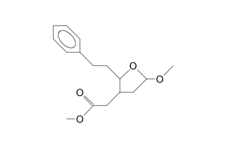 5-C-Benzyl-3-C-(methoxycarbonyl-methyl)-2,3,5-trideoxy.beta.-D-methyl-ribofuranoside