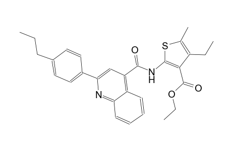 ethyl 4-ethyl-5-methyl-2-({[2-(4-propylphenyl)-4-quinolinyl]carbonyl}amino)-3-thiophenecarboxylate