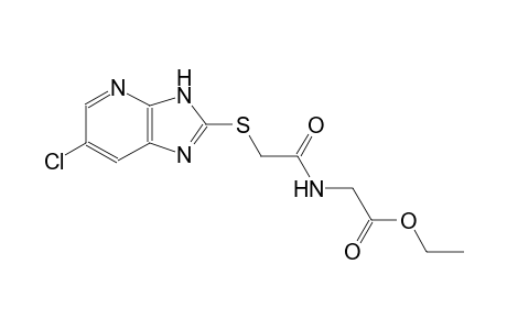 ethyl ({[(6-chloro-3H-imidazo[4,5-b]pyridin-2-yl)sulfanyl]acetyl}amino)acetate