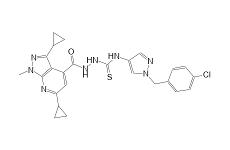 N-[1-(4-chlorobenzyl)-1H-pyrazol-4-yl]-2-[(3,6-dicyclopropyl-1-methyl-1H-pyrazolo[3,4-b]pyridin-4-yl)carbonyl]hydrazinecarbothioamide