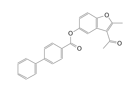 3-acetyl-2-methyl-1-benzofuran-5-yl [1,1'-biphenyl]-4-carboxylate
