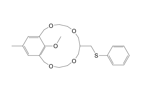 3,6,10,13-Tetraoxabicyclo[13.3.1]nonadeca-1(19),15,17-triene, 19-methoxy-17-methyl-8-[(phenylthio)methyl]-