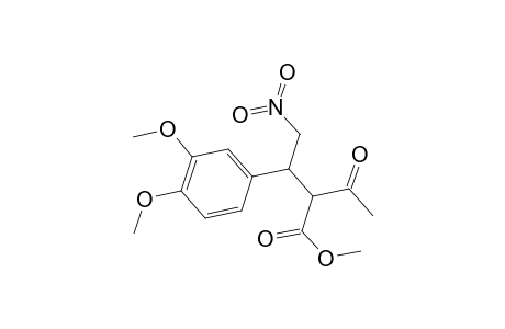 Benzenepropanoic acid, .alpha.-acetyl-3,4-dimethoxy-.beta.-(nitromethyl)-, methyl ester
