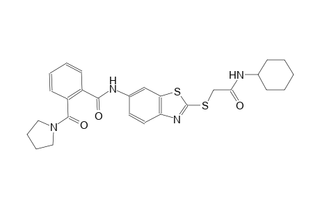 benzamide, N-[2-[[2-(cyclohexylamino)-2-oxoethyl]thio]-6-benzothiazolyl]-2-(1-pyrrolidinylcarbonyl)-