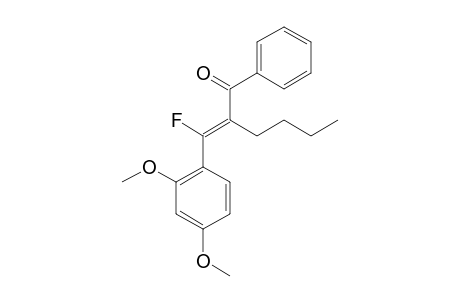 (Z)-2-BUTYL-3,3,3-(2,4-DIMETHOXYPHENYL)-3-FLUORO-1-PHENYLPROP-2-EN-1-ONE