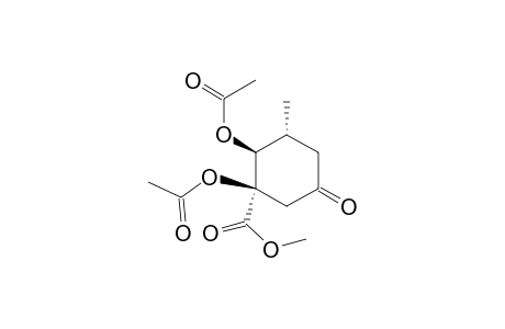 Cyclohexanecarboxylic acid, 1,2-bis(acetyloxy)-3-methyl-5-oxo-, methyl ester, (1.alpha.,2.beta.,3.alpha.)-