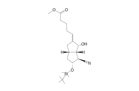 5-[(1R,3aS,5R,6S,6aS)-5-(tert-Butyl-dimethyl-silanyloxy)-6-cyano-1-hydroxy-hexahydro-pentalen-(2E)-ylidene]-pentanoic acid methyl ester